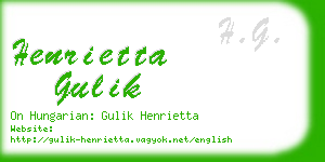 henrietta gulik business card